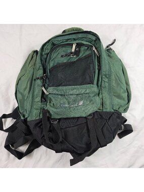 Vintage GreatLand Hiking Backpack Green Black Outdoor Camping Travel Outdoors